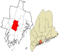 Lincoln County Maine incorporated and unincorporated areas Newcastle highlighted