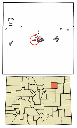 Location of the Trail Side CDP in Morgan County, Colorado.