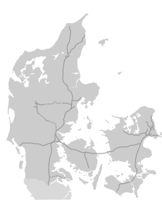 Motorway map Denmark