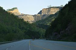 Mountaintop removal mine in Pike County, Kentucky