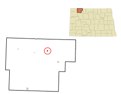 Location of Flaxton, North Dakota