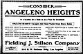 Newspaper display advert for Angeleno Heights, Los Angeles, 1906
