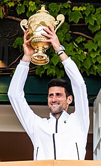 Novak Djoković Trophy Wimbledon 2019-croped and edited.jpg