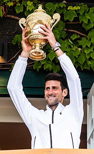 Novak Djoković Trophy Wimbledon 2019-croped and edited.jpg