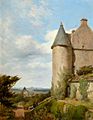 On the Terrace, Barra Castle, Aberdeenshire - James Cassie - ABDAG000181
