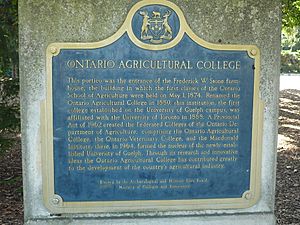 Ontario Agricultural College sign