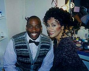 Opera star Stacey Robinson (left) with singer-actor Marilyn McCoo