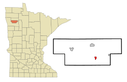 Location of Brooks, Minnesota
