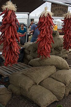 Ristras and sacks, Hatch NM