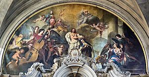 Santa Maria degli Scalzi (Venice) - Santa Teresa incoronata dal Salvatore by Gregorio Lazzarini