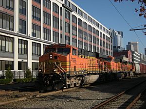 Seattle - American Can Company Building and train