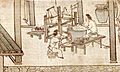 Soaking the cocoons and reeling the silk (Sericulture by Liang Kai, 1200s)