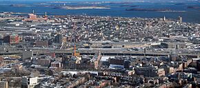 South Boston from the air in 2010