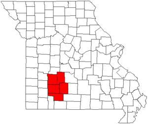 Map of Springfield, Missouri