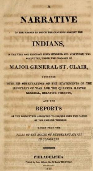 St Clair Narrative 1812