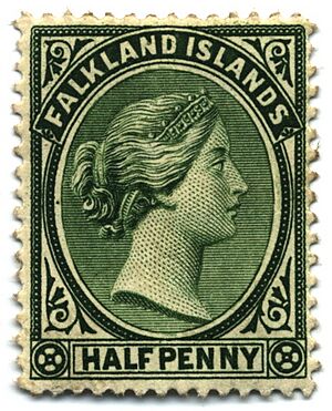 Stamp Falkland Islands 1891 0.5p