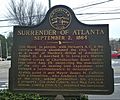 Surrender of Atlanta historical marker