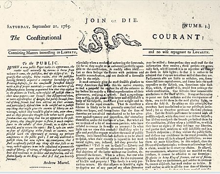 The Constitutional Courant, September 21, 1765