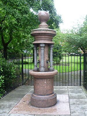 The Nelsons drinking fountain next to St Thomas Square (geograph 4015171 cropped)