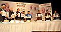 The book "Moditva – the Idea behind the Man" being launched by Rajnath Singh