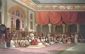 Thomas Daniell (1749-1840) - Sir Charles Warre Malet, Concluding a Treaty in 1790 in Durbar with the Peshwa of the Maratha Empire - T12511 - Tate
