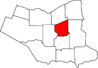 Location of Thorold in the Niagara Region