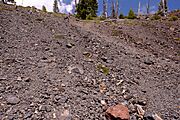 View from bottom of crater of Wizard Island on Crater Lake