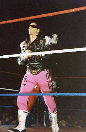 WWF Champion Bret Hart in jacket
