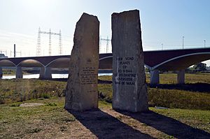 Waaloversteek Waalcrossing monument. Nijmegen Netherlands 82nd Airborne Division