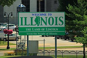 Welcome to Illinois Sign - US67 Rock Island (44320554331)