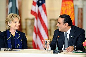 Zardari and Hillary clinton