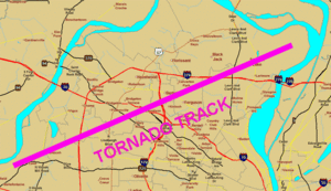 1967 St. Louis tornado track.gif