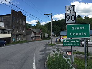 Entering Gormania along eastbound US 50
