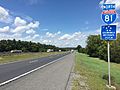 2016-08-24 13 49 39 View north along Interstate 81 just after entering Ridgeway, Berkeley County, West Virginia from Rest, Frederick County, Virginia