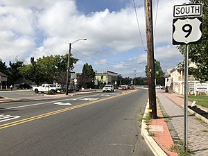 2018-09-19 10 38 01 View south along U.S. Route 9 (Main Street) just south of Ocean County Route 539 (Green Street) in Tuckerton, Ocean County, New Jersey