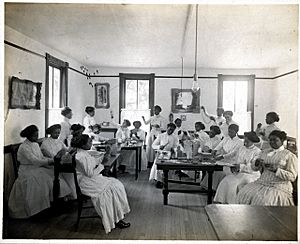 A vocational class at the The National Training School for Women and Girls