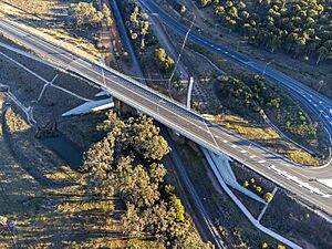 Aerial view of the Kapooka Bridge