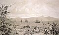 Akaroa Harbour Ships And Whare