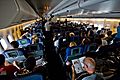 British Airways 747-400 World Traveller cabin