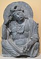 Buddha pensieroiso padmapani, slate, gandhara, II-III sec