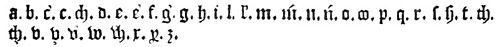 Bullokar's alphabet in Bullokars Booke at large, 1580, p. 20