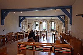 Burnham Abbey - Nun at prayer in chapel - geograph.org.uk - 901585