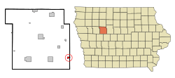 Location of Farnhamville, Iowa