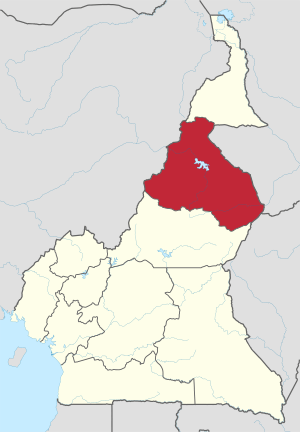 Location of North Region within Cameroon