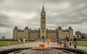 Centre Block and Centennial Flame (14766251442)