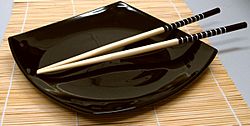 Chopsticks on a dish