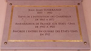 Close - Institution des Chartreux - Plaque Jean-Jules Jusserand (cropped)