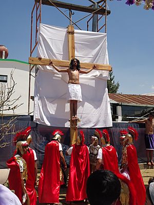 Cristo ya esta crucificado en san simon texcoco