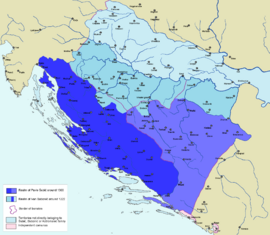 Croat realms in the first half of 14th century