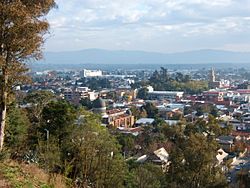 View of Curicó from Cerro Condell